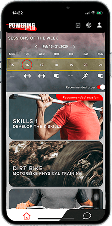 training sessions powering fitness app for motocross & dirt bike riders+