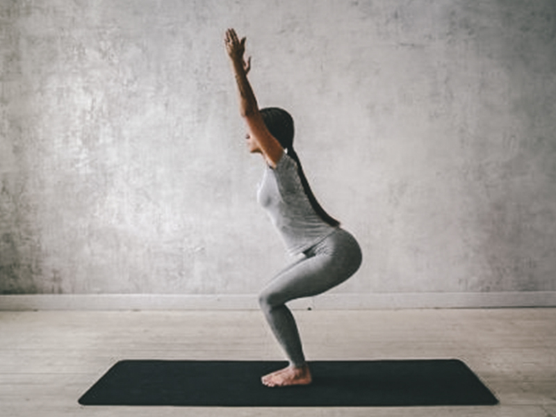 Chair postition yoga