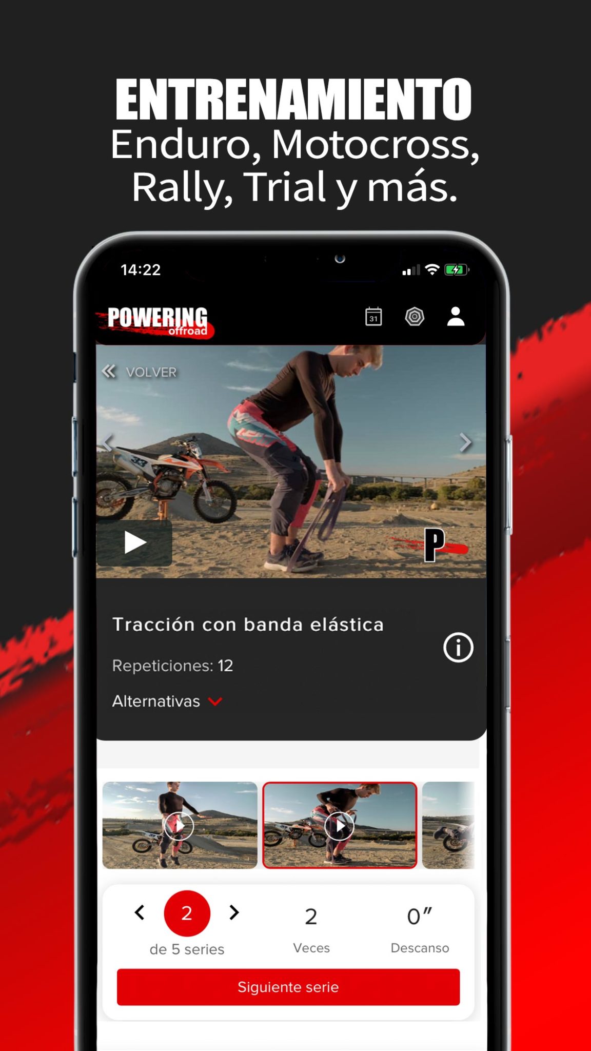 App de entrenamiento para pilotos de enduro y motocross