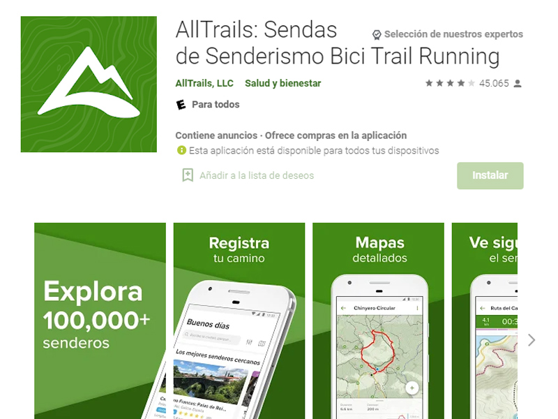 All Trails App de Gps
